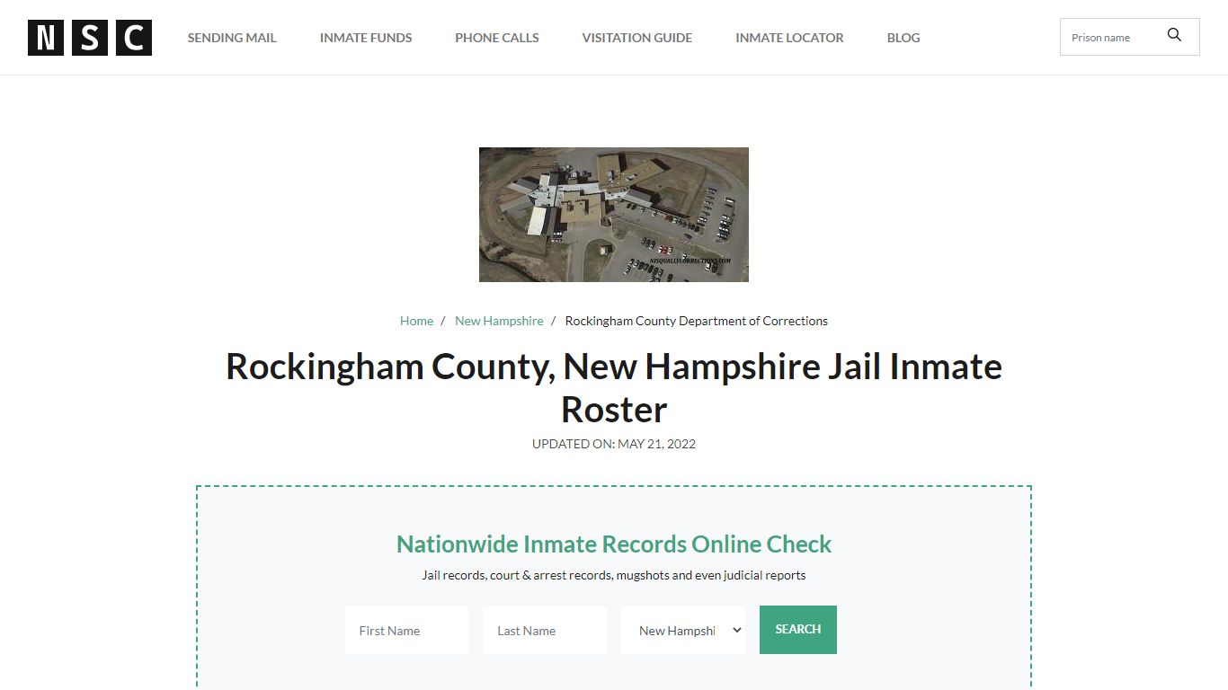 Rockingham County, New Hampshire Jail Inmate List